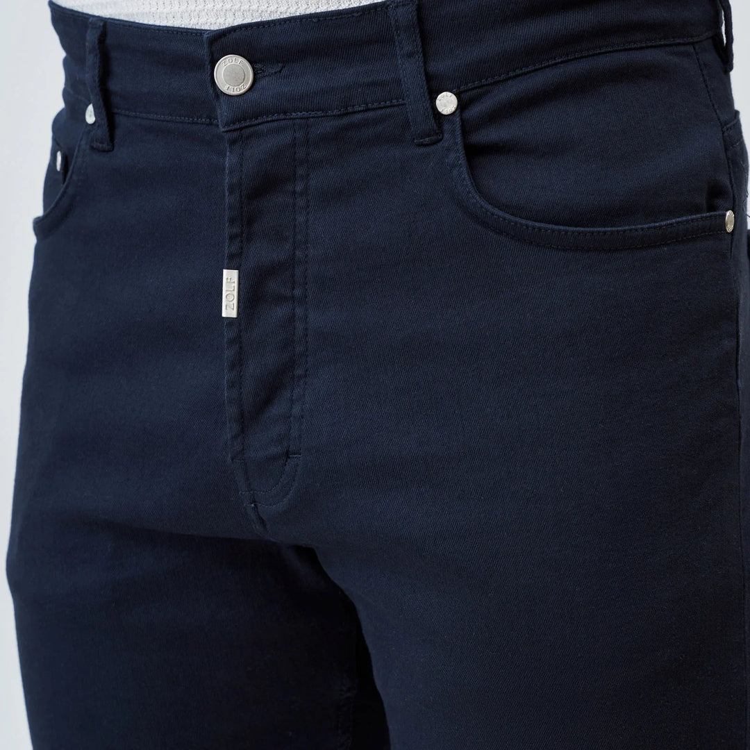 CALÇA SARJA RINGUE SLIM FIT  AZUL ZOLF