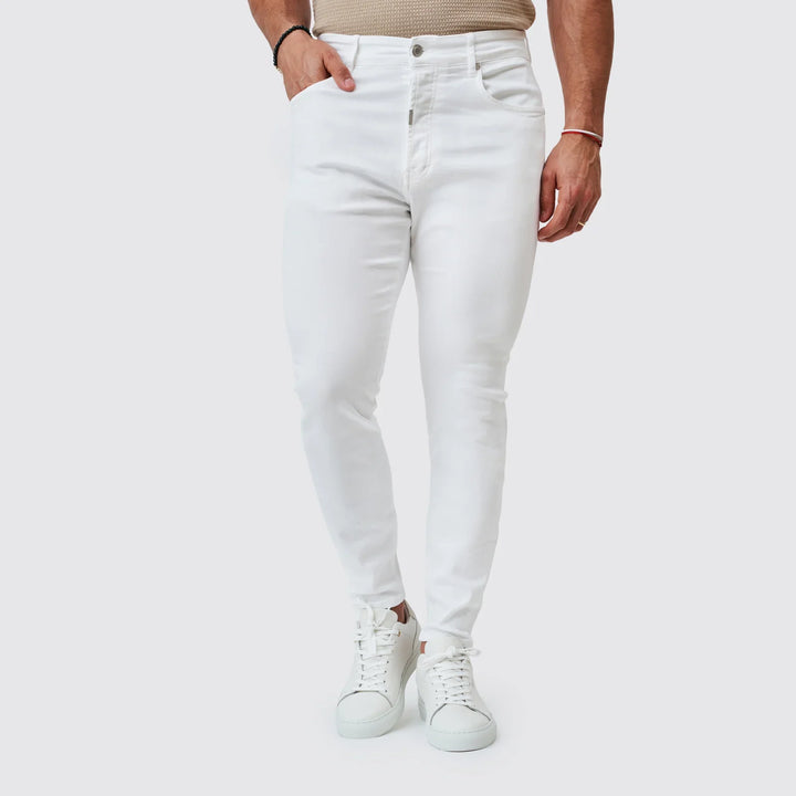 CALÇA SARJA RINGUE SLIM FIT BRANCO ZOLF