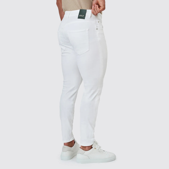 CALÇA SARJA RINGUE SLIM FIT BRANCO ZOLF