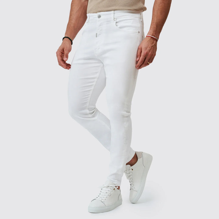 CALÇA SARJA RINGUE SLIM FIT BRANCO ZOLF