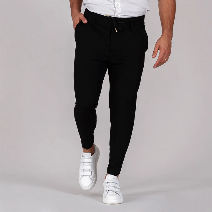 CALÇA COM CORDÃO SLIM FIT PRETA ZOLF