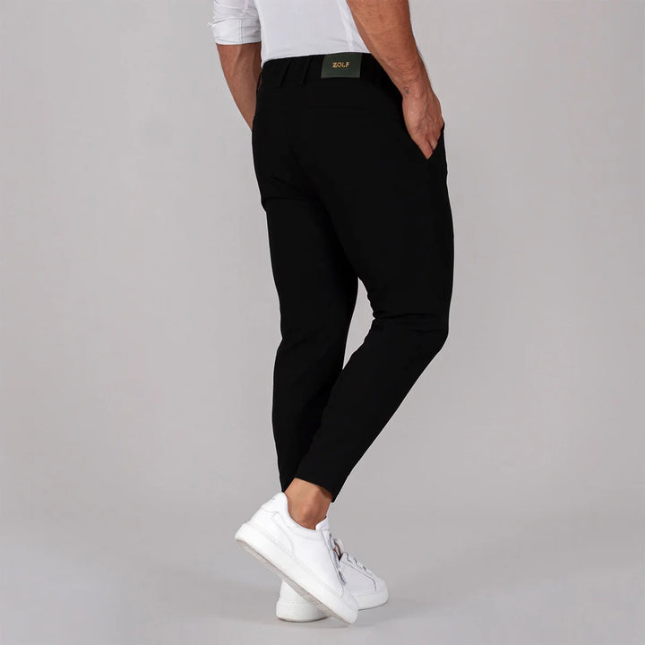 CALÇA COM CORDÃO SLIM FIT PRETA ZOLF