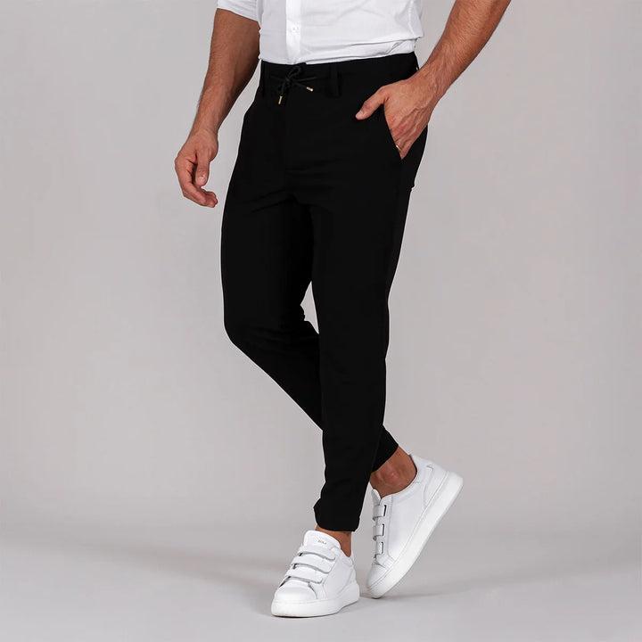CALÇA COM CORDÃO SLIM FIT PRETA ZOLF