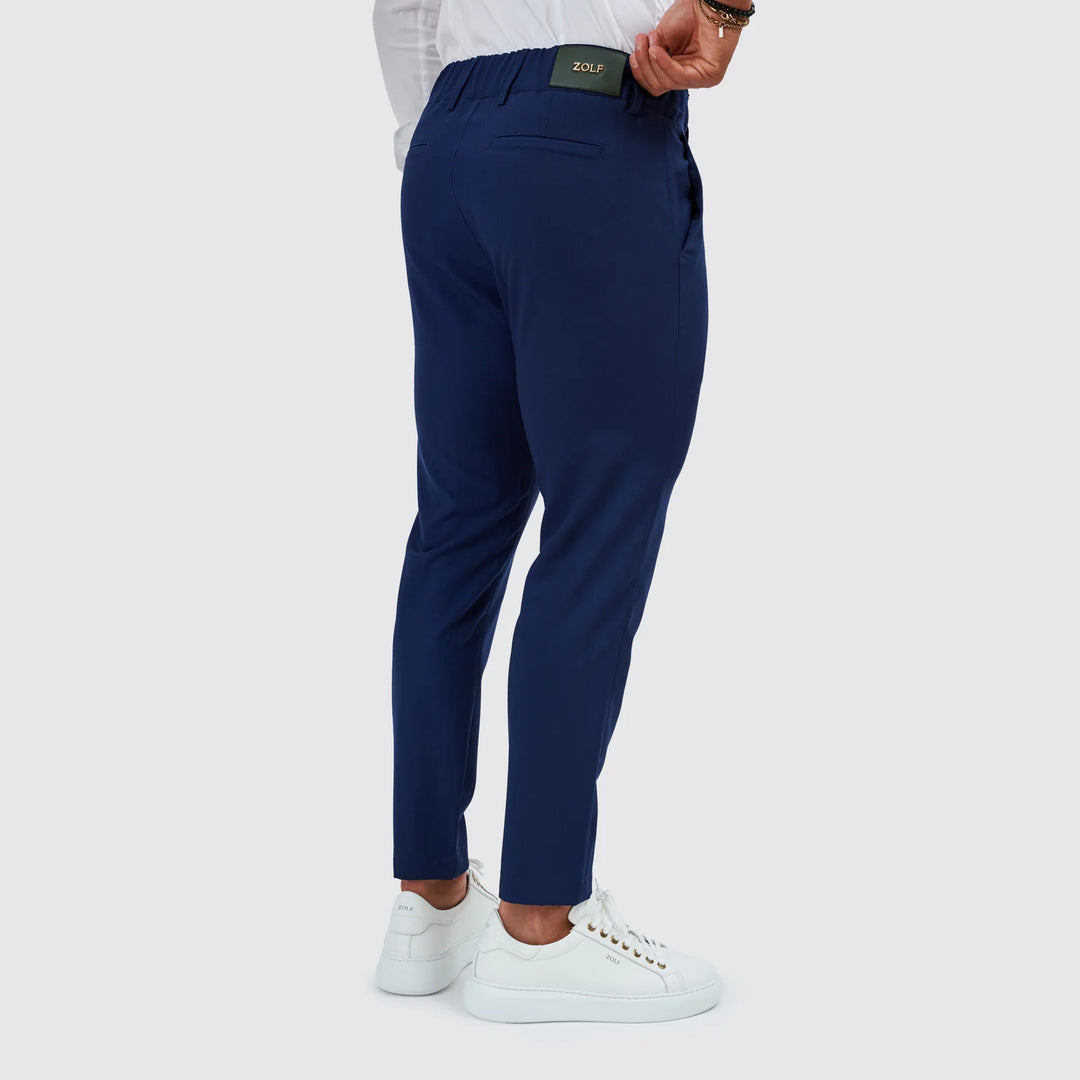 CALÇA COM CORDÃO SLIM FIT AZUL ROYAL ZOLF