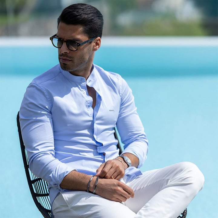 CAMISA GOLA MAO AZUL BEBÉ ZOLF
