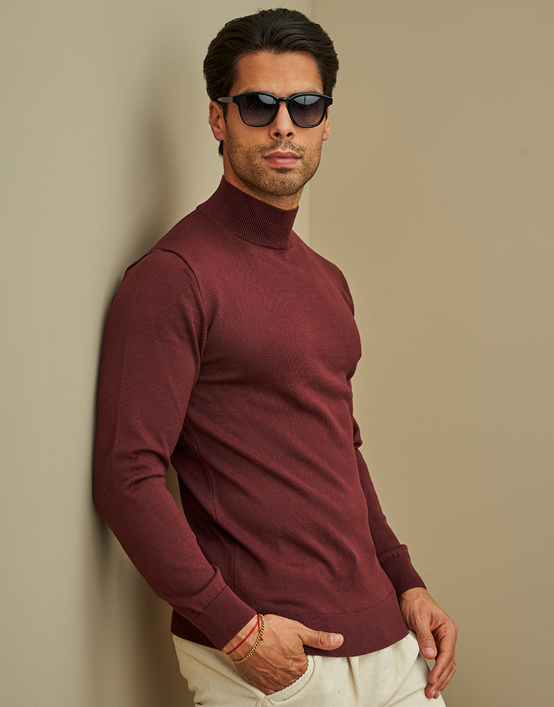 CAMISOLA MEIA GOLA BORGONHA ZOLF