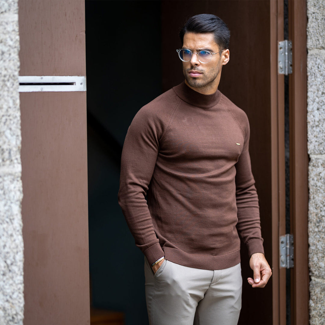 CAMISOLA MEIA GOLA CASTANHA ZOLF
