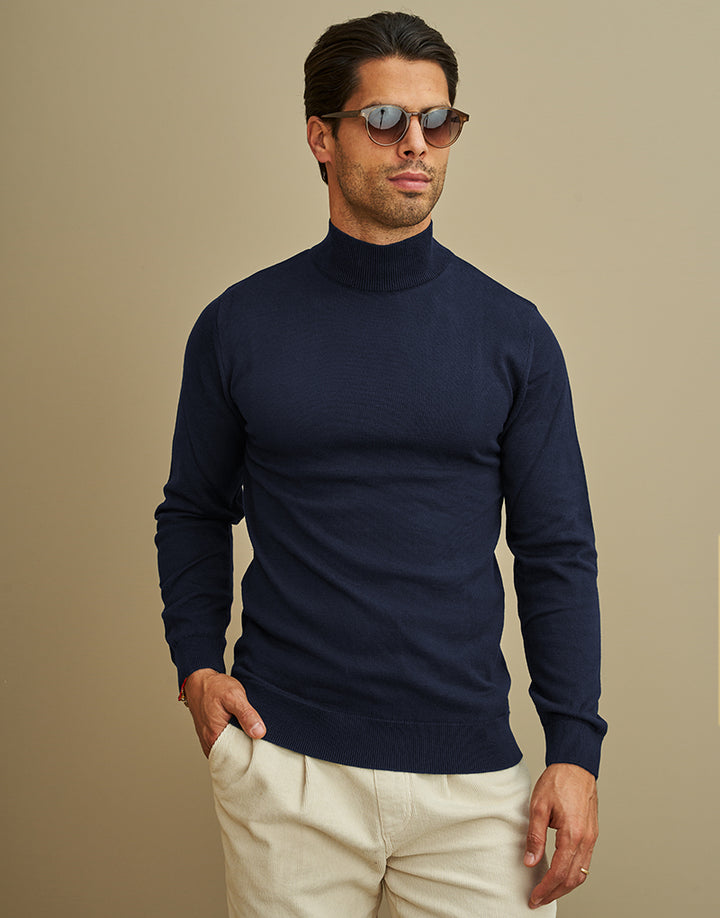 CAMISOLA MEIA GOLA AZUL ZOLF