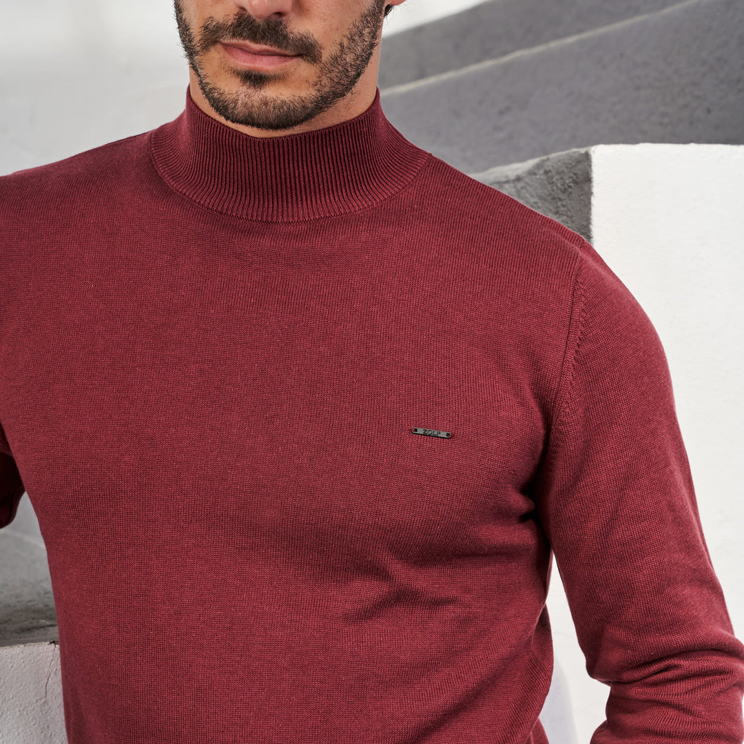 CAMISOLA MEIA GOLA BORDEAUX ZOLF