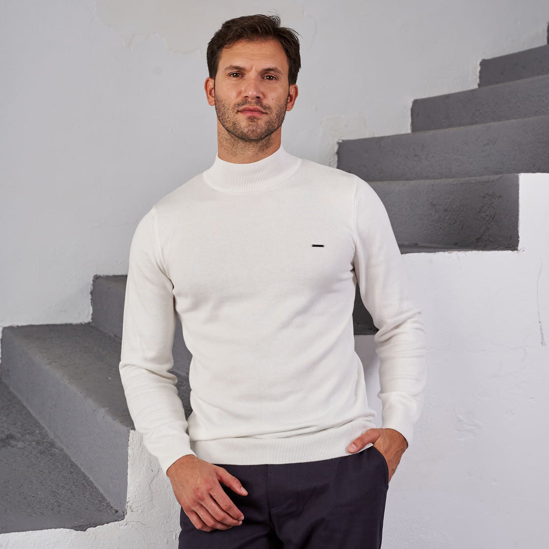 CAMISOLA MEIA GOLA BRANCA ZOLF