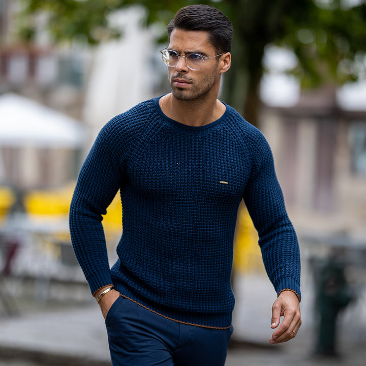CAMISOLA TRICOT ABERTA AZUL ZOLF