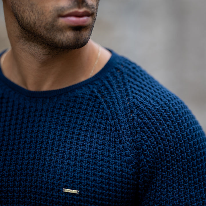 CAMISOLA TRICOT ABERTA AZUL ZOLF