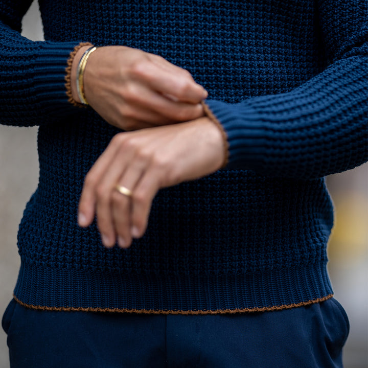 CAMISOLA TRICOT ABERTA AZUL ZOLF