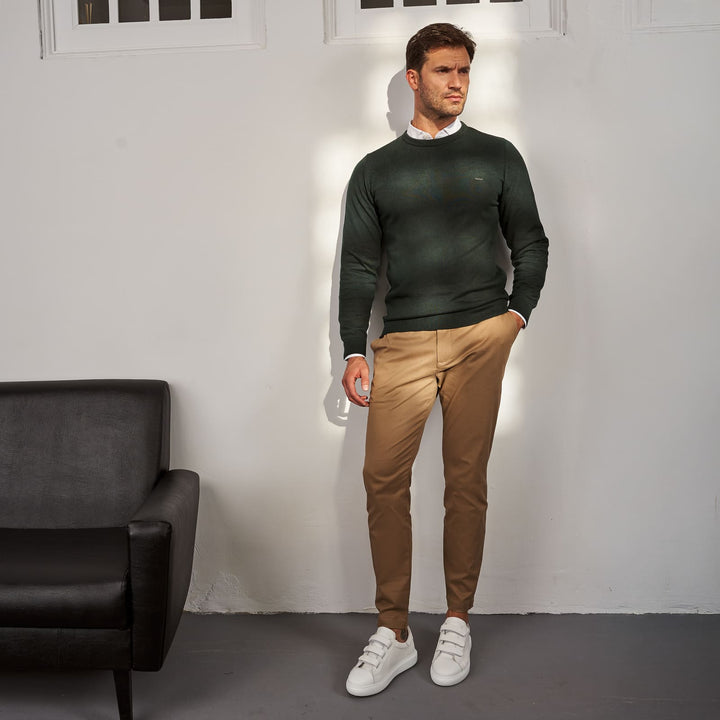 CAMISOLA TRICOT DECOTE REDONDO VERDE ZOLF