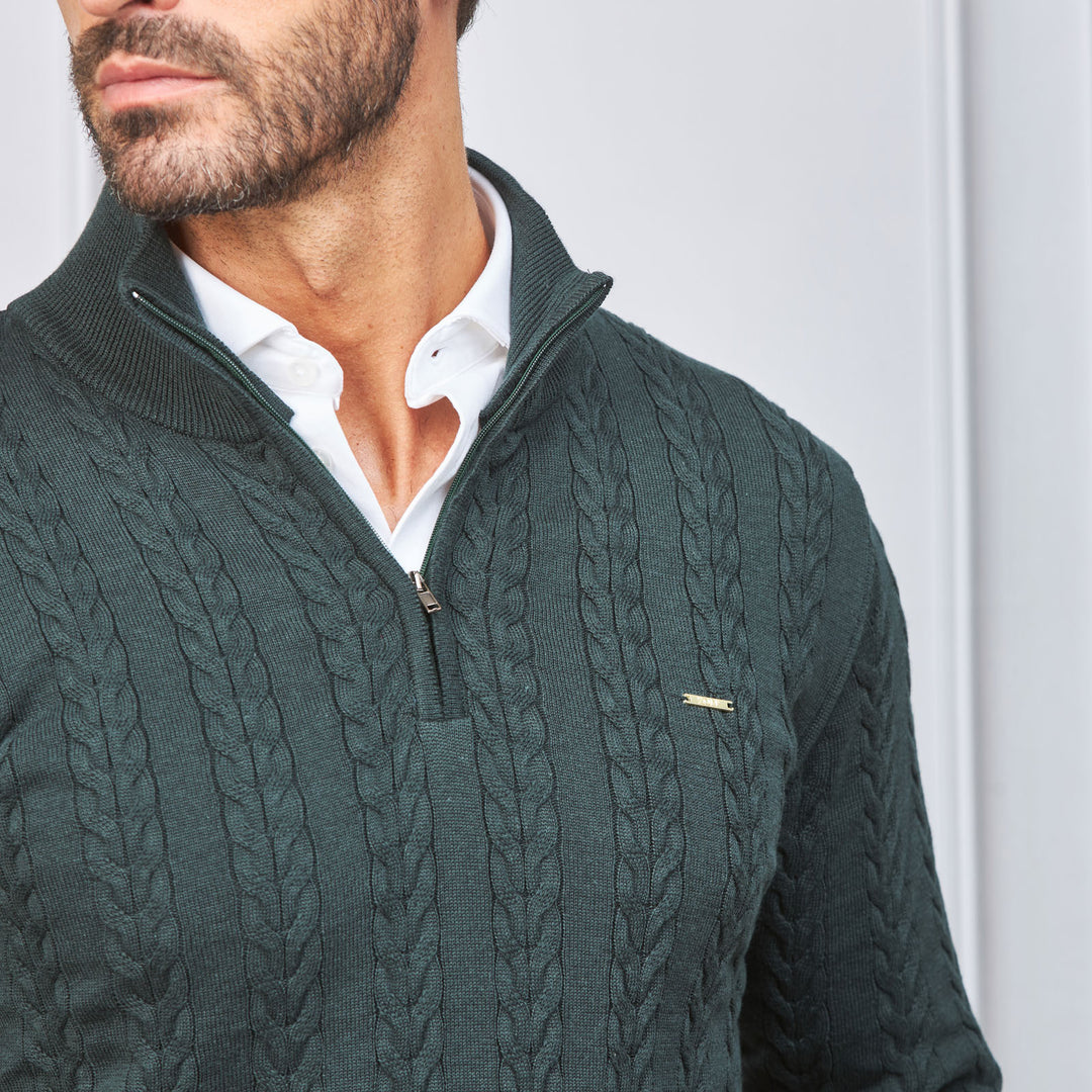 CAMISOLA TRANÇA COM FECHO VERDE ZOLF