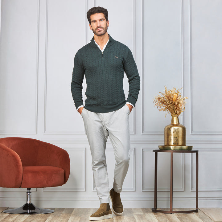 CAMISOLA TRANÇA COM FECHO VERDE ZOLF