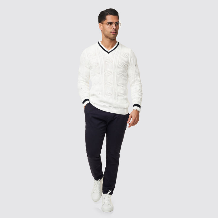 CAMISOLA TEXTURA DECOTE EM V BRANCA ZOLF
