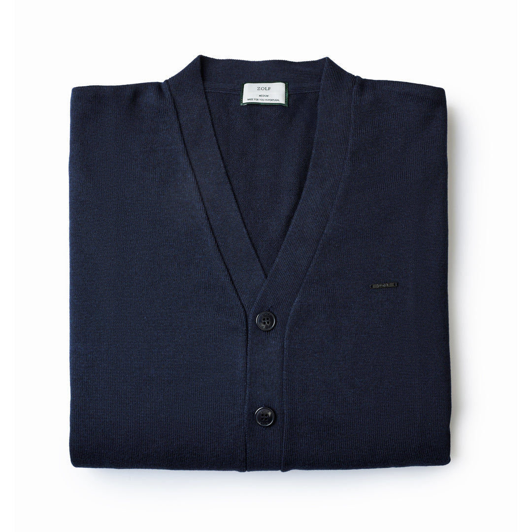 CARDIGAN COM BOTÕES AZUL ZOLF