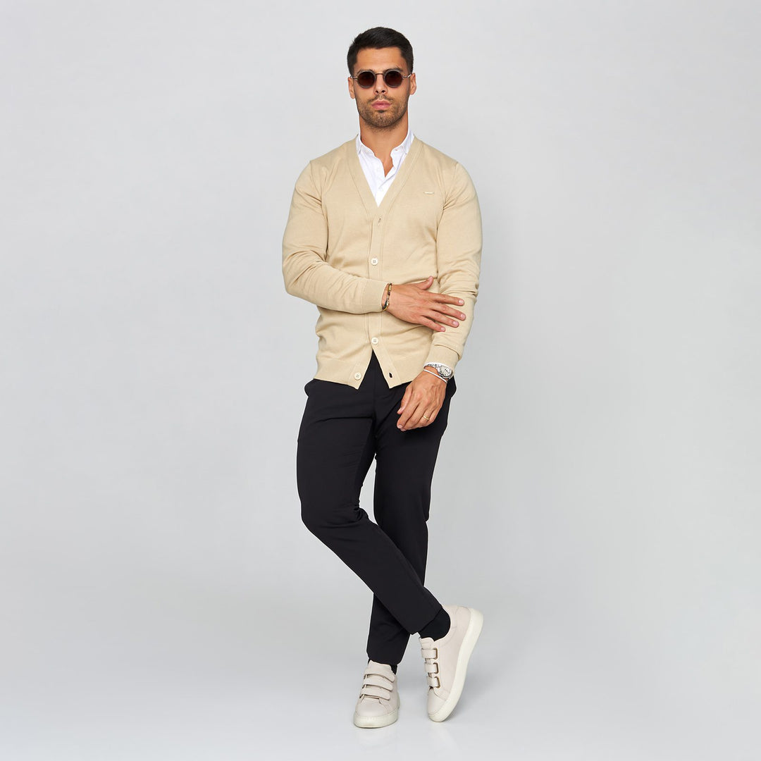 CARDIGAN COM BOTÕES BEGE ZOLF
