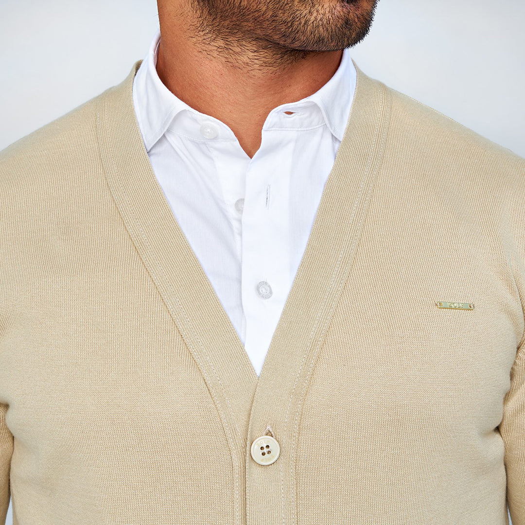 CARDIGAN COM BOTÕES BEGE ZOLF