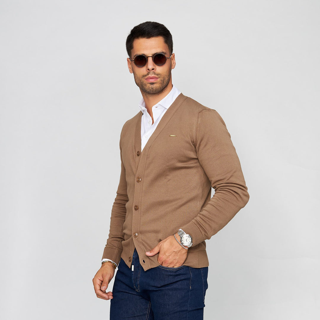 CARDIGAN BOTÕES CAMEL ZOLF