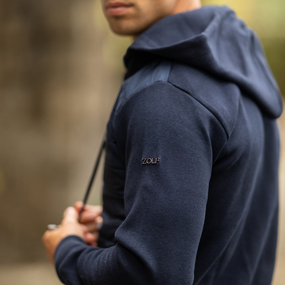 CASACO ACOLCHOADO COM CAPUZ AZUL ZOLF