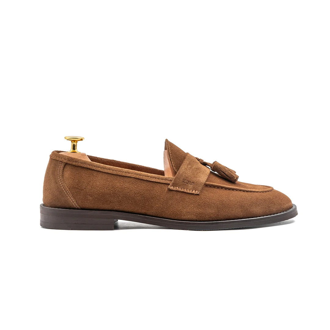 MOCASSIM CLÁSSICO CAMURÇA COM POMPOM CAMEL ZOLF