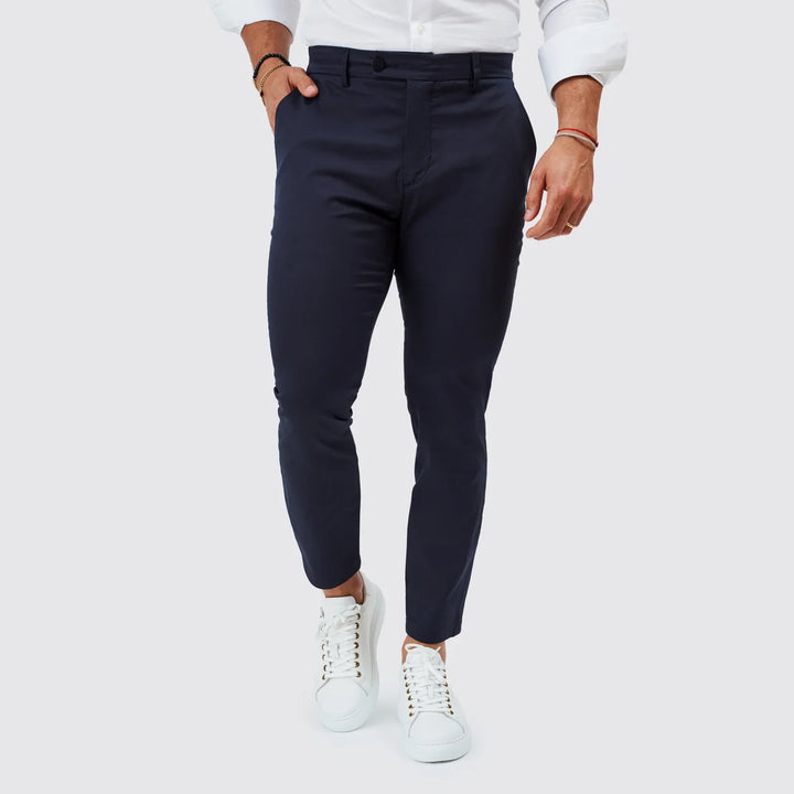 CALÇA CHINO CASUAL SLIM FIT AZUL ZOLF