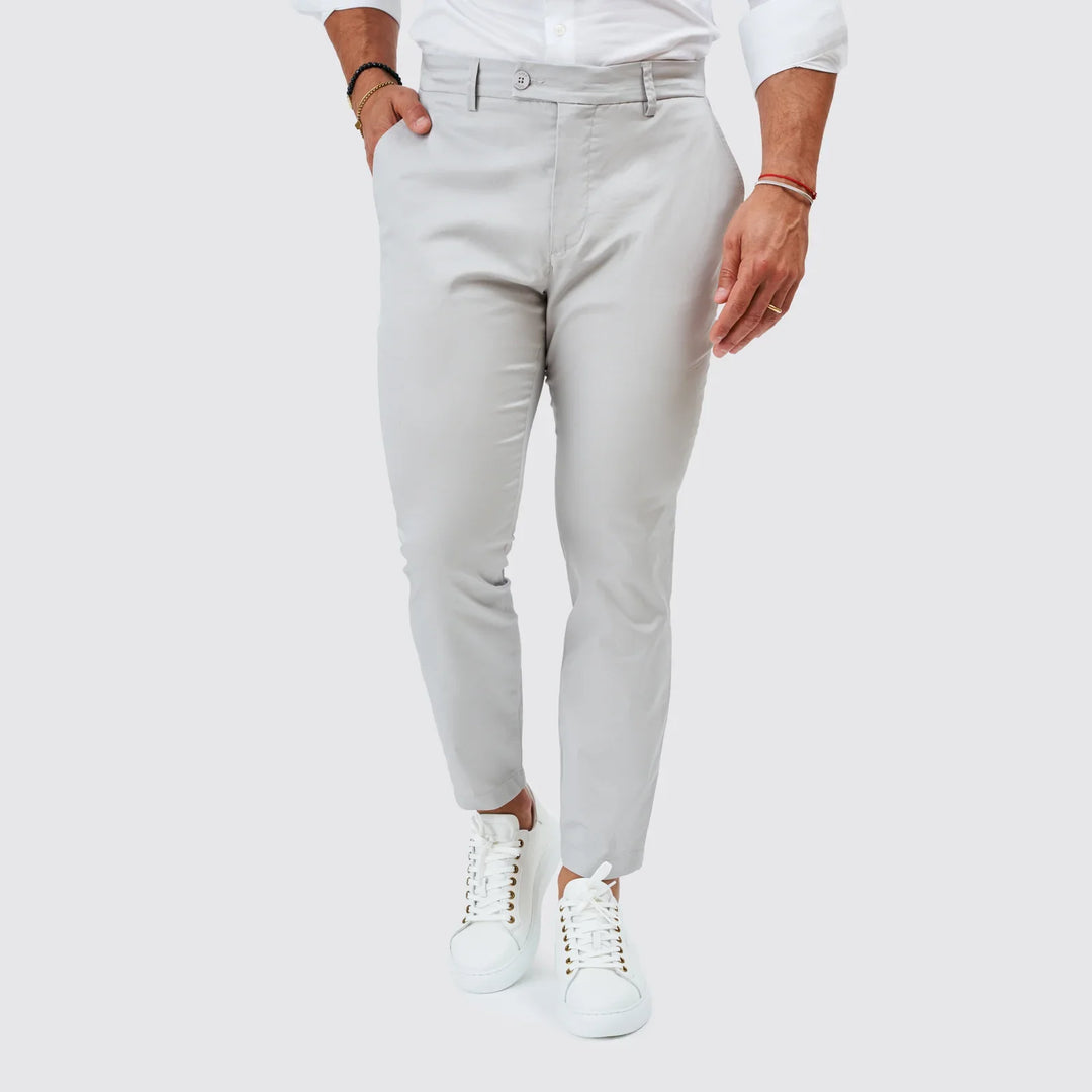 CALÇA CHINO CASUAL SLIM FIT CINZA ZOLF