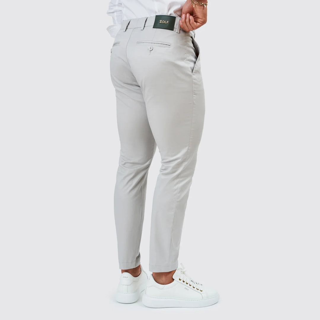 CALÇA CHINO CASUAL SLIM FIT CINZA ZOLF