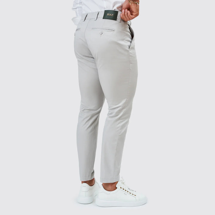 CALÇA CHINO CASUAL SLIM FIT CINZA ZOLF