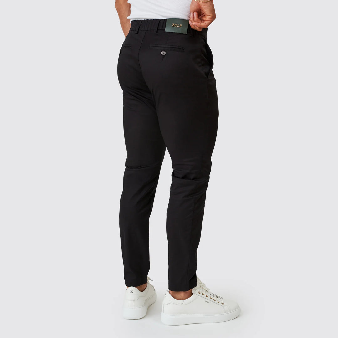 CALÇA CHINO CASUAL SLIM FIT PRETO ZOLF