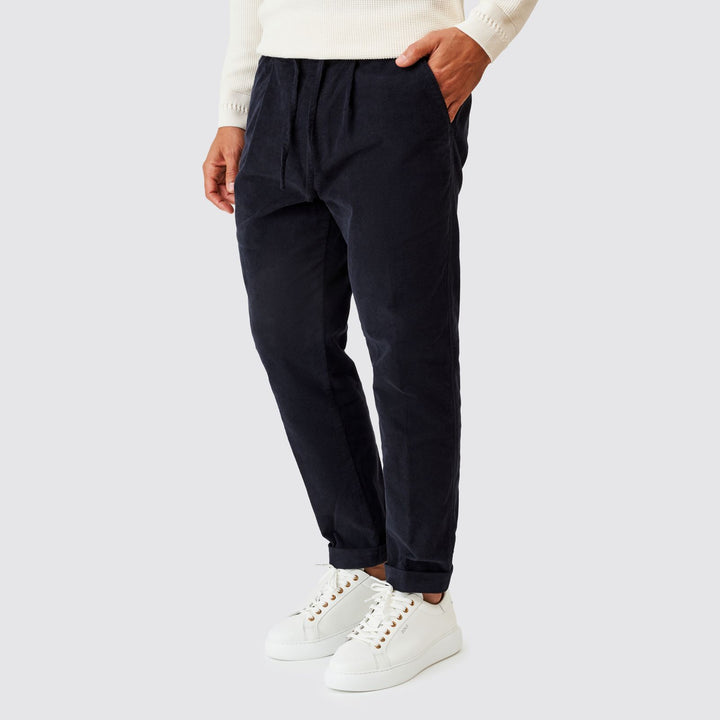 CALÇA BOMBAZINE AZUL COM CORDÃO ZOLF