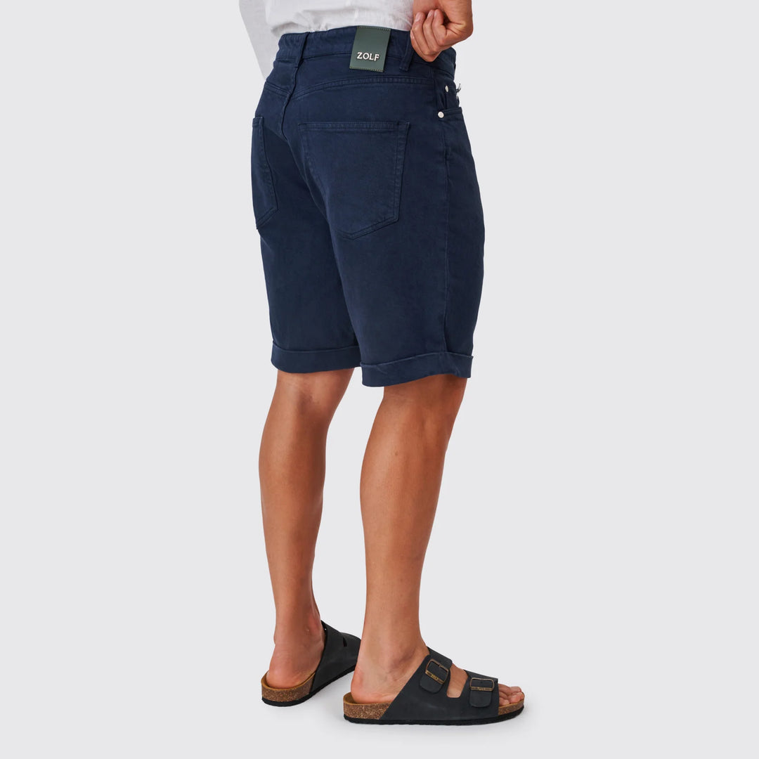 CALÇÃO SARJA RINGUE AZUL SLIM FIT ZOLF