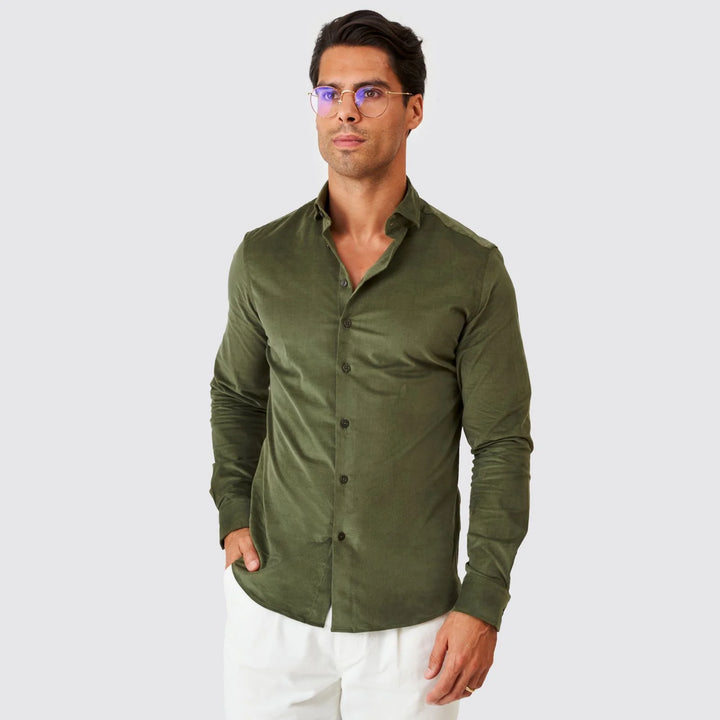 CAMISA BOMBAZINE VERDE ZOLF