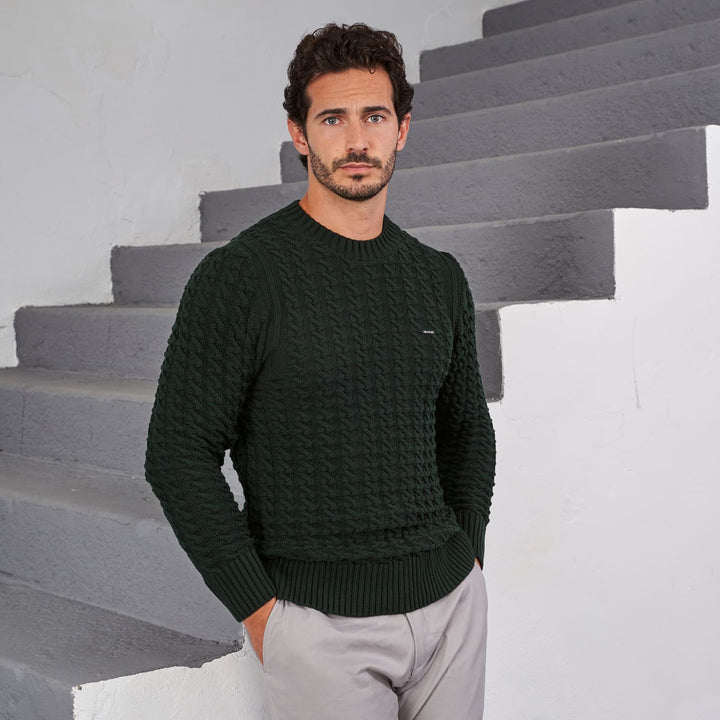 CAMISOLA TRICOT COM DETALHE VERDE ESCURO ZOLF