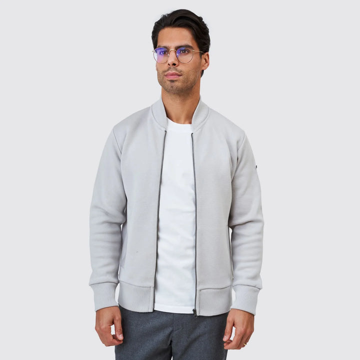 CASACO TRICOT BOMBER CINZA ZOLF