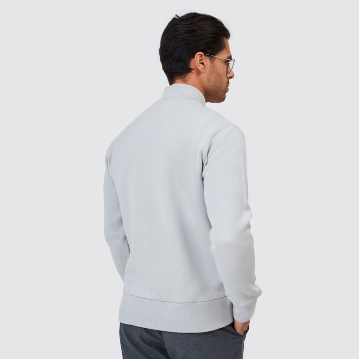 CASACO TRICOT BOMBER CINZA ZOLF