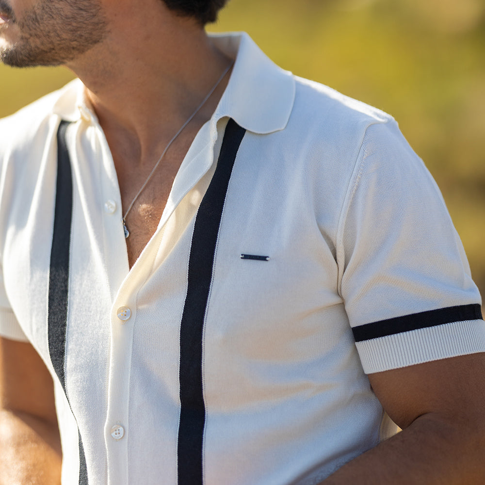 CAMISEIRO TRICOT COM RISCA CRU ZOLF