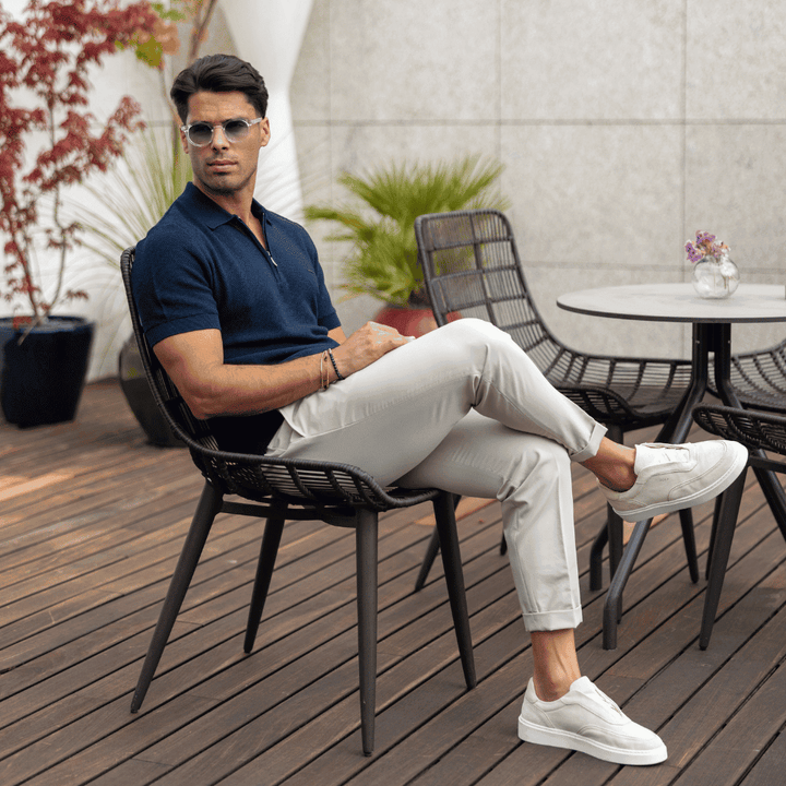 POLO TRICOT COM FECHO DE CORRER AZUL ZOLF