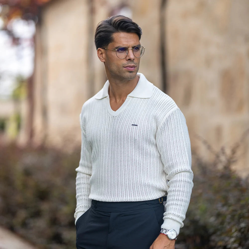 POLO PONTO CROCHE MANGA COMPRIDA CRU ZOLF