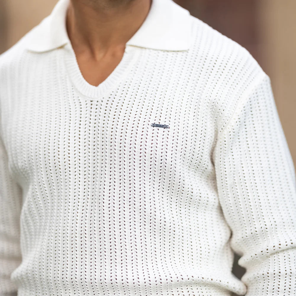 POLO PONTO CROCHE MANGA COMPRIDA CRU ZOLF