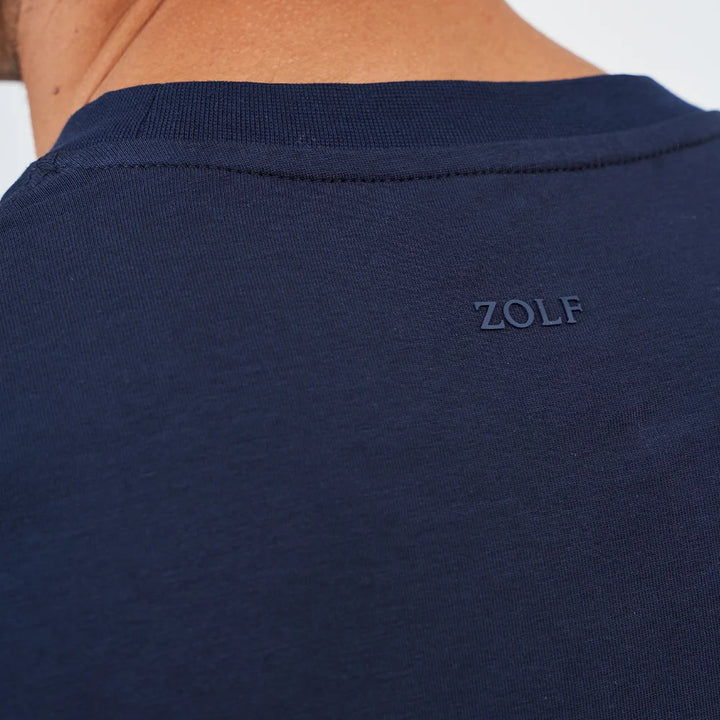 T-SHIRT DECOTE REDONDO AZUL ZOLF