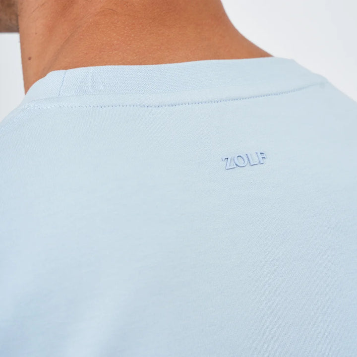 T-SHIRT DECOTE REDONDO AZUL CLARO ZOLF