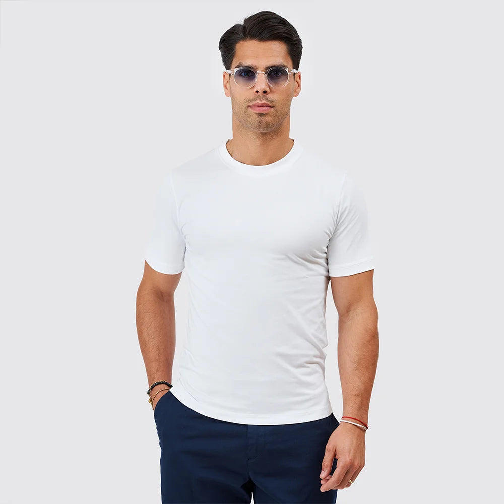 T-SHIRT DECOTE REDONDO BRANCO ZOLF