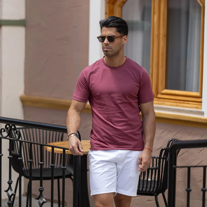 T-SHIRT DECOTE REDONDO MARSALA ZOLF