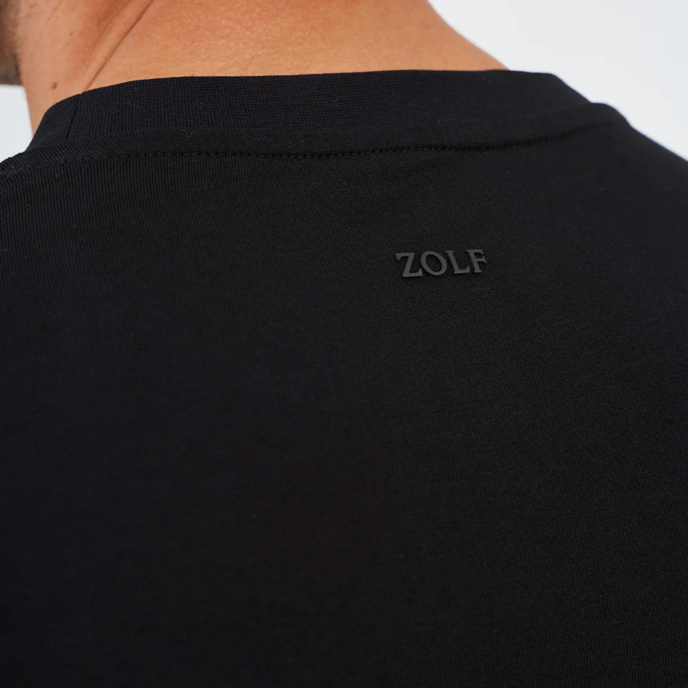 T-SHIRT DECOTE REDONDO PRETO ZOLF