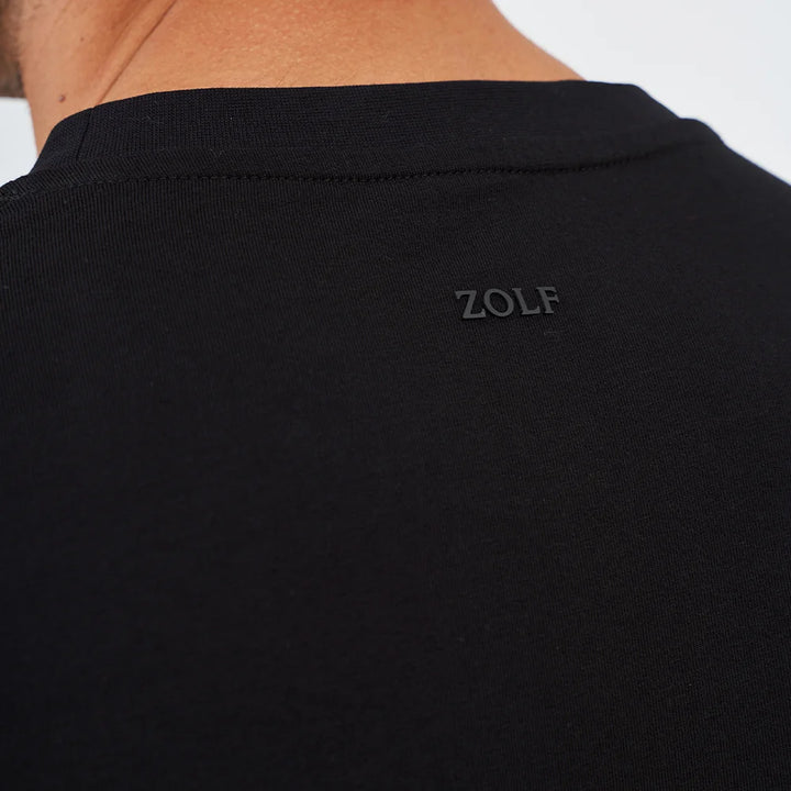 T-SHIRT DECOTE REDONDO PRETO ZOLF