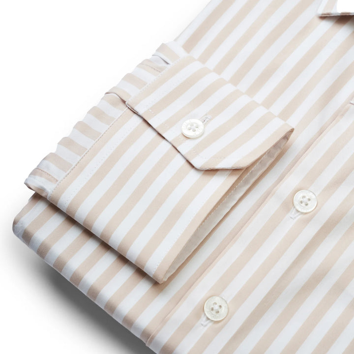 CAMISA CLÁSSICA COM RISCA BEGE ZOLF