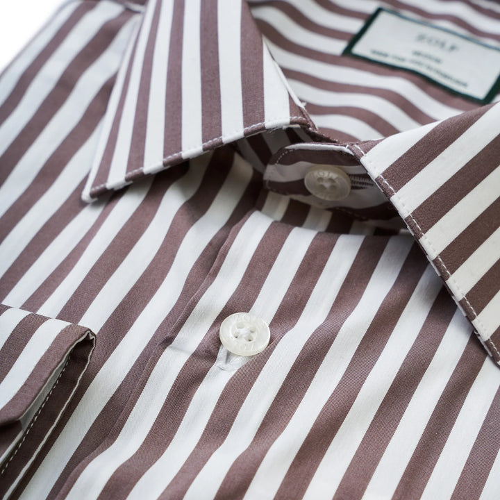 CAMISA CLÁSSICA COM RISCA TAUPE ZOLF